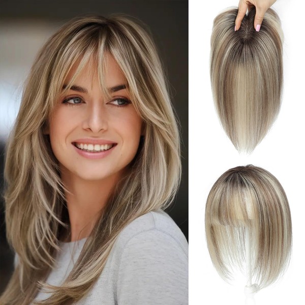 UIPEUBO Hair Toppers for Women Real Human Hair Toppers with