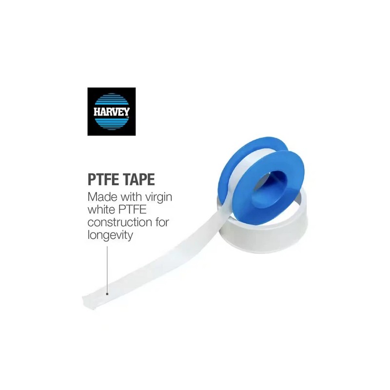 Harvey 1/2" x 260" PTFE Thread Seal Tape Teflon Plumbers