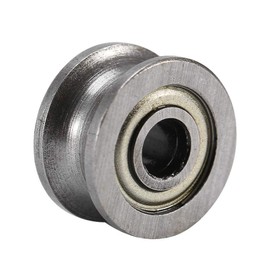VOBOR 10pcs V624ZZ Miniature Steel V-Groove Guide Pulley Rail Ball Bearing, Carbon Steel Miniature Bearings Double Shield 4x13x7mm for Rail Track Liner Motion System