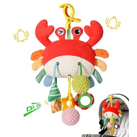 Goorder Kinderwagen Spielzeug 0-6 Monate, Kinderbett und Babyschale zum Beißen, Greifen und Geräusche erzeugen, Baby Spielzeug für Kleinkinder ab 0-18 Monate Neugeborenen Junge Mädchen Baby Geschenk