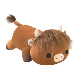 SQEQE Weighted Highland Cow Stuffed Animals, Weighted Highland Cow Plush, Cute Cow Plushies Toy Gift for Kids Adults (13.8 Inch, 1.6 Lbs)