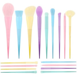 Set de Brochas para Maquillaje, 17 Piezas Brochas para Maquillaje, Pinceles de Maquillaje Profesional con Pelaje Suave y Tubo de Aluminio Grueso para 