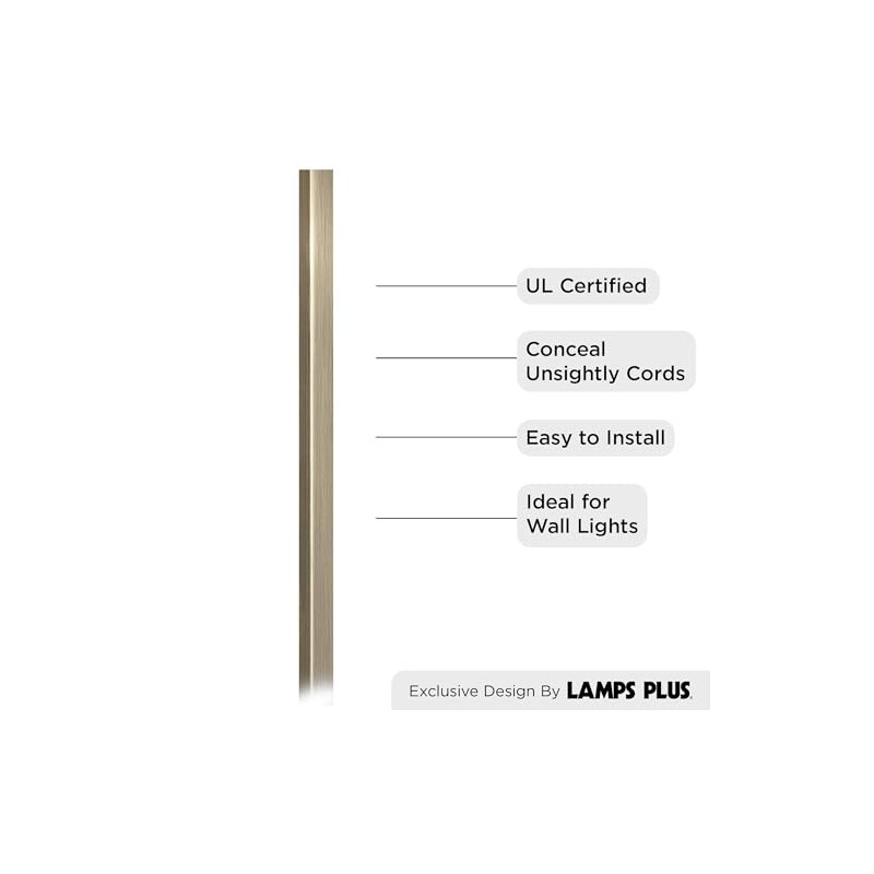 30" Long Antique Brass Cord Cover - 360 Lighting