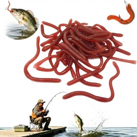 Señuelo Blando de Gusano JOYGOD para Pesca – Pack de 18 Realistas Lombrices de 10cm con Aroma a Pescado,Material de PVC, para la pesca de peces pequeños y medianos en entornos de agua dulce o salada.