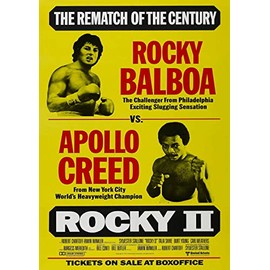 OMG Printing Rocky 2 Stallone Boxing Poster/Print/Picture Satin Photo Paper - A1-594mm x 841mm