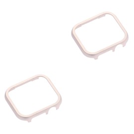 jojofuny 2pcs Aluminum Alloy Metal Frame Case for Series Gold Plating Shell Protective Bumper Cover for Watch Band Fit for Screen