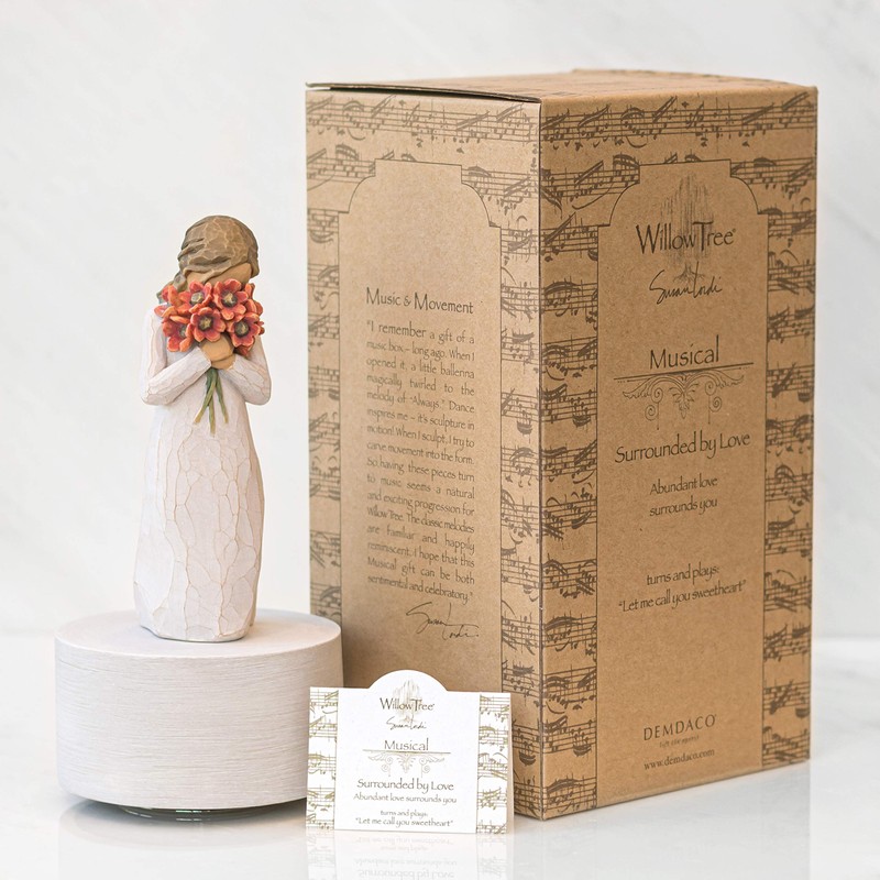 Willow Tree Surrounded by Love Musical, Sculpted Hand-Painted Musical Figure