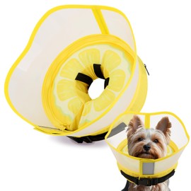 Soft Dog Cone Collar with Anti-Lick Shield, Inflatable Donut Cones Alternative After Surgery for Large/Medium/Small Dogs to Stop Licking, Elizabethan Neck Ecollars of Shame, Comfy Pillow E Recovery