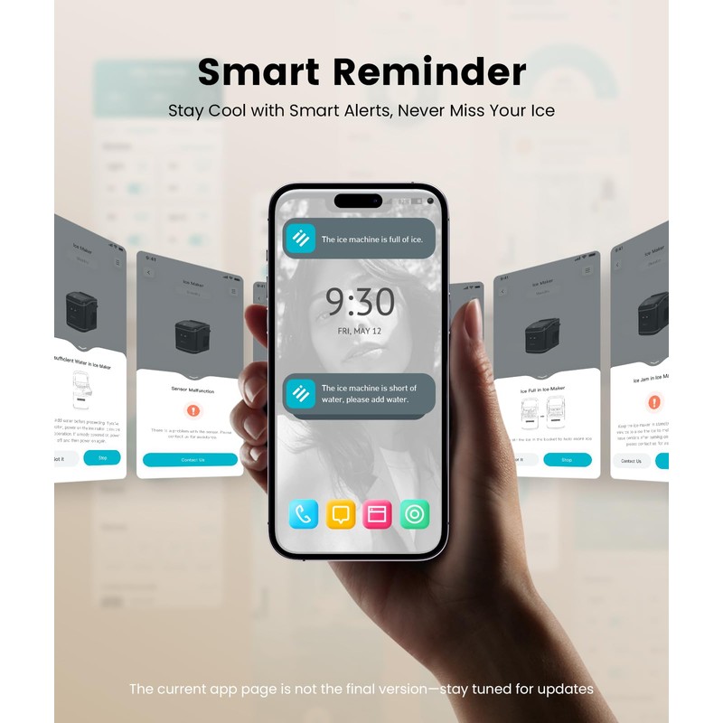 ecozy Smart Ice Maker, Portable Ice Makers Countertop with App