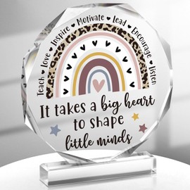 Acrylic Teacher Appreciation Gifts for Women Girl Teacher Gifts Housewarming Gifts for New House End of Year Graduation Present for Office Desk Keepsake Decorations