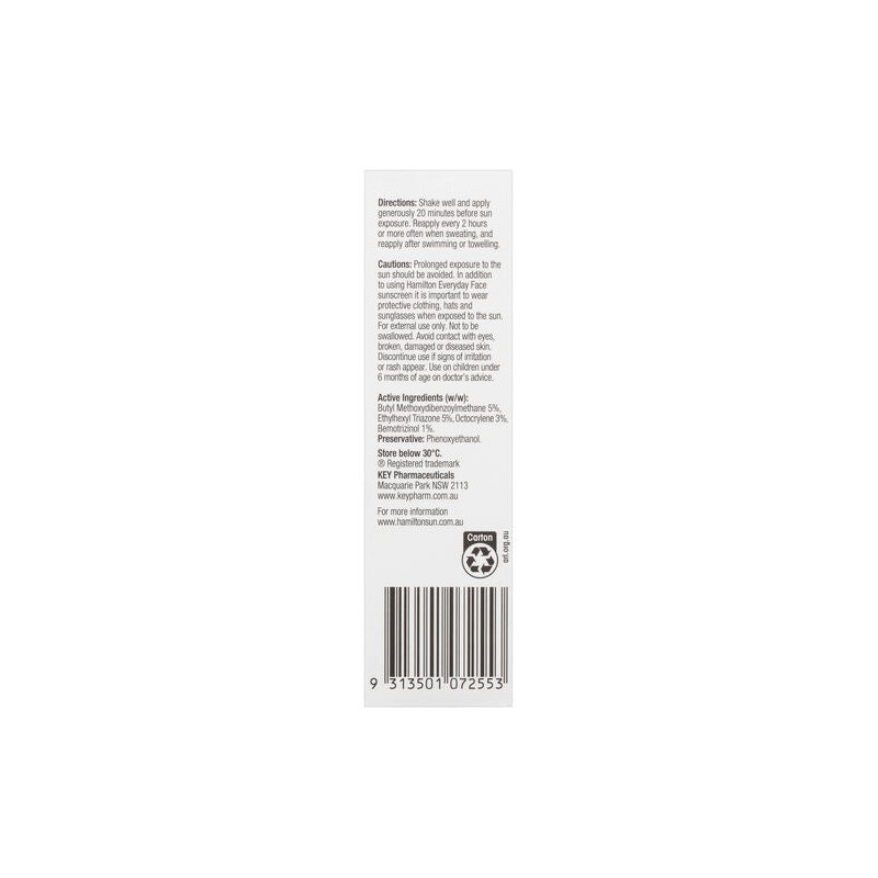 Hamilton Sun Everyday Face Cream SPF 50+ 75g
