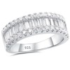 Newshe Jewellery Moissanite Wide Wedding Bands for Women 925 Sterling