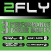 2FLY Mens Boxer Briefs 3 Pack Ultra Soft, Active Stretch