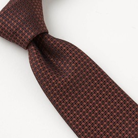 Ojier Men's Necktie, Silk, Regular Tie, Yamanashi Tie, Archival Style, Plain Woven Pattern, Made in Japan, Gift, Business, Stylish, 009: orange brown
