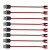 8PCS USB to Alligator Clip Adapter Cable Male USB to