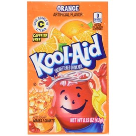 Kool-Aid Unsweetened Soft Drink Mix, Orange, 0.15 Ounce (Pack of 48)
