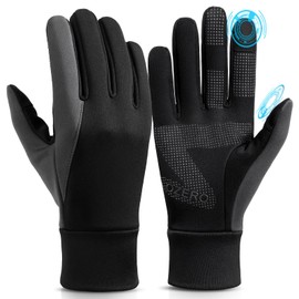 OZERO Thin Winter Gloves for Men Women Water Resistant Windproof Anti-Slip Touchscreen Thermal Sports Gloves for Driving Hiking Bike Cycling Running