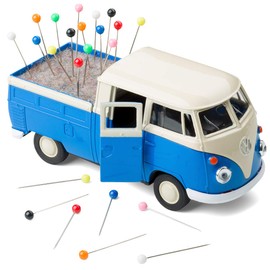 corpus delicti :: Rolling Pin Cushion Compatible with VW Bus T1 Transporter Flatbed Truck with Felt Insert Includes Pins - Sewing Mobile (Blue)