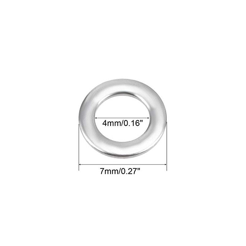 sourcing map 50 Pcs 4mm x 7mm x 0.8mm 304