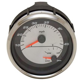 Faria Boat Multifunction Gauge GSC060A | 4 3/8 Inch Silver Black
