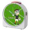 CreaDesign, WU-71-1011, Fußball, analog Kinderwecker weiß, Funkwecker mit Sweep-Uhrwerk und