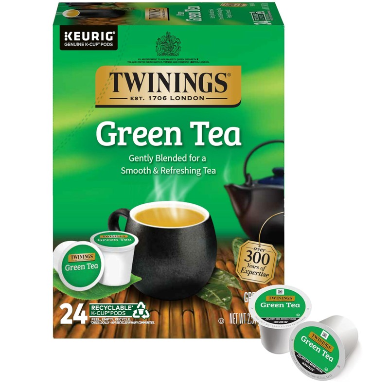 Twinings Green Tea K-Cup Pods for Keurig, 24 Count (Pack