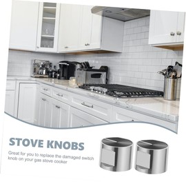 Hohopeti Replacement Gas Stove Knobs 3pcs Metal Knobs for Cooker Hob Easy to Install