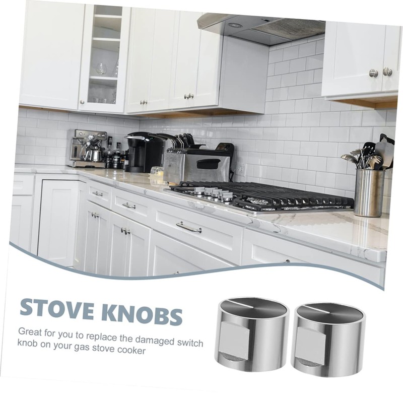 Hohopeti Replacement Gas Stove Knobs 3pcs Metal Knobs for Cooker