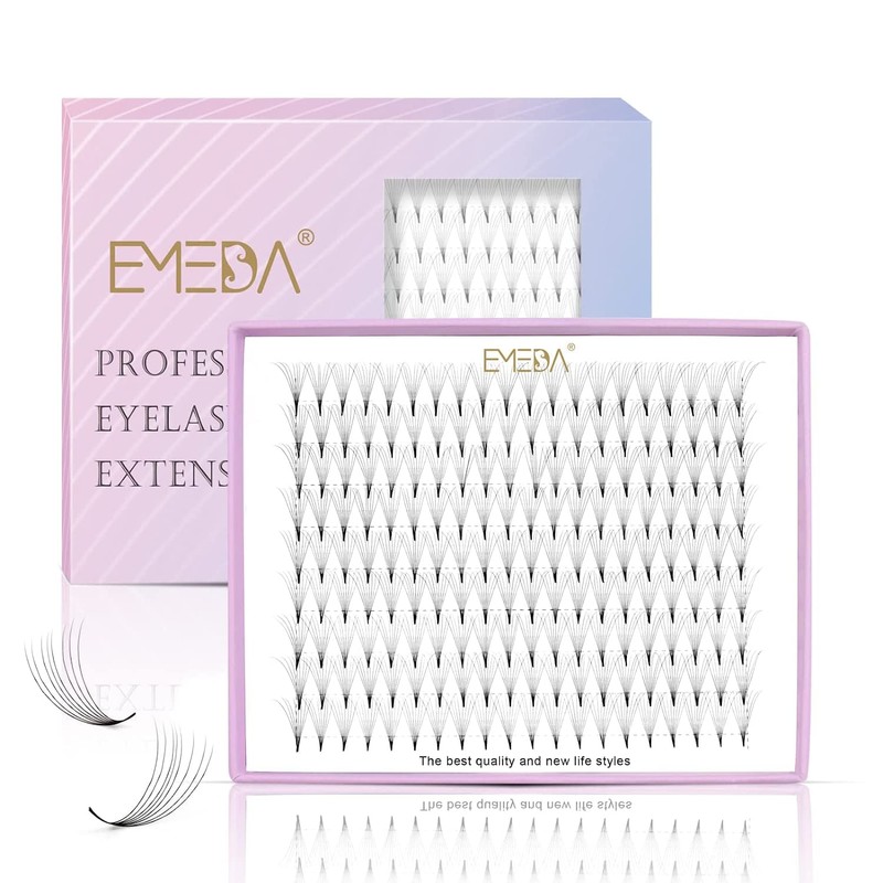 EMEDA 10D Volume Eyelashes D Curl 9 Lines Pre-Made Volume