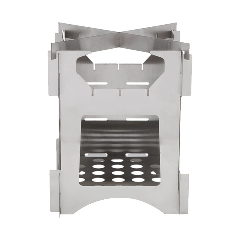 Portable Stainless Steel Folding Wood Burning Stove Mini Cooker for
