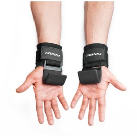 Kinbel Store Weight Lifting Hooks Pair, Non Slip Rubber Coating, Weight Lifting Wrist Straps, 8mm Thick Padded Neoprene, Wrist Straps Weightlifting For Gym, Hand Grip, Black Wrist Support