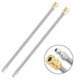 Pressure Washer Extension Wand, 2 Pack 17 Inch Stainless Steel Heavy Duty Wands with 1/4 Inch Quick Connect, Fits Most Pressure and Power Washers