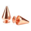 100 Sets Punk Cone Spikes Studs Electroplating Rose Gold Punk