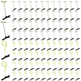100pcs Bean Sprout Hair Clips Curved Plant Hair Clips Funny Cute Grass Hair Clips Hairpin, Sprout Barrette Hair Accessories, Duck Billed Clips for Kids Girls Women Party (Bean Sprout and Curly Grass)