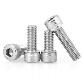M5 Socket Head Cap Screws,M5×10mm Bolts,M5-0.8×10mm Screw and Bolt,304 Stainless Steel 18-8, Hex Socket Machine Screw, Allen Hex Drive, Bright Finish, Fully Thread, UNC,50Pcs (M5x10-50)
