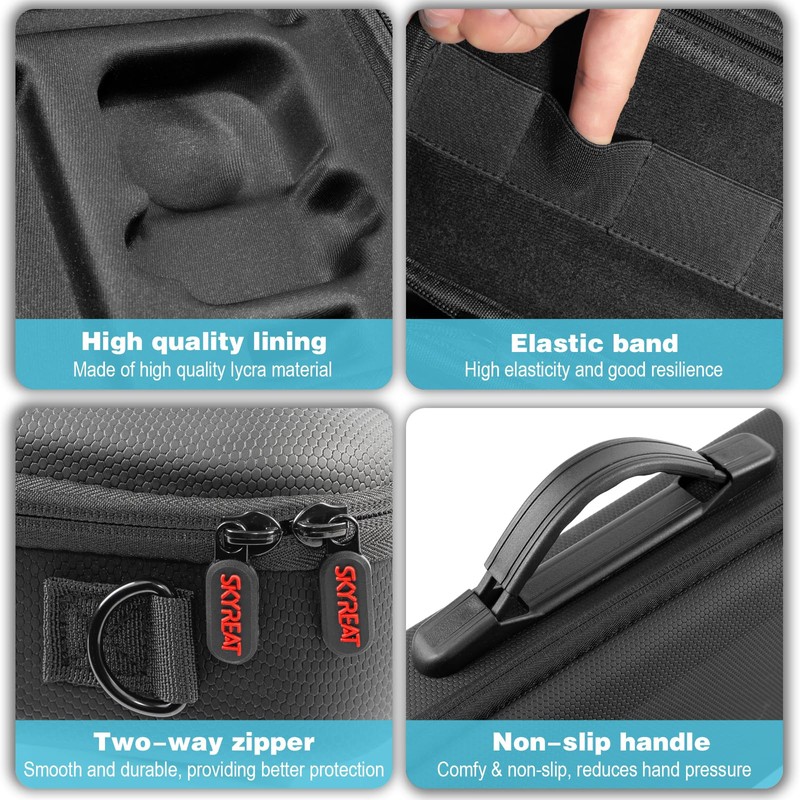 Skyreat Osmo 360 Case,PU Leather Portable Storage Shoulder Bag for