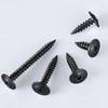 (100 pcs)#8×2" Black Truss Head Wood Screws Quick Metal Self
