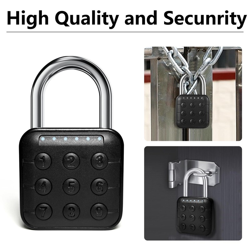 Relihom Combination Lock for Locker, Smart Padlock with Code TUYA