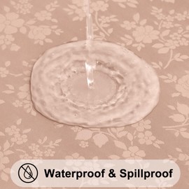 Smiry Mantel rectangular impermeable, resistente al agua, lavable, para cocina y comedor (bronceado, 54 x 78 pulgadas)