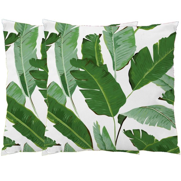 Wilproo Sofa Pillow Covers Set of 2 Green Plants Summer