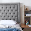 Tavira Allure® College Dorm Headboard - Tufted Rivet - Linen