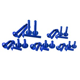 Motorcycle Fairing Bolt Kit Screws 177pcs Bodywork Screws Nut Replacement CNC Alloy M6 M5 Motorcycles bolt Clip Nut for Motorcycle Car Accessoires (Blue)