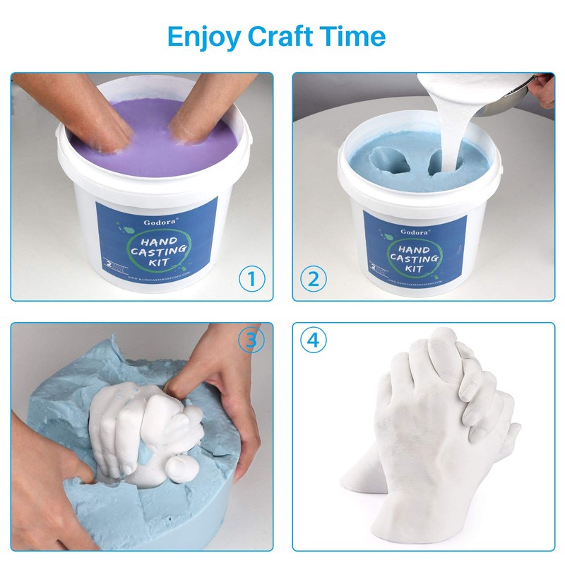 Hands Casting Kit, DIY Plaster Statue Molding Kit & Hand