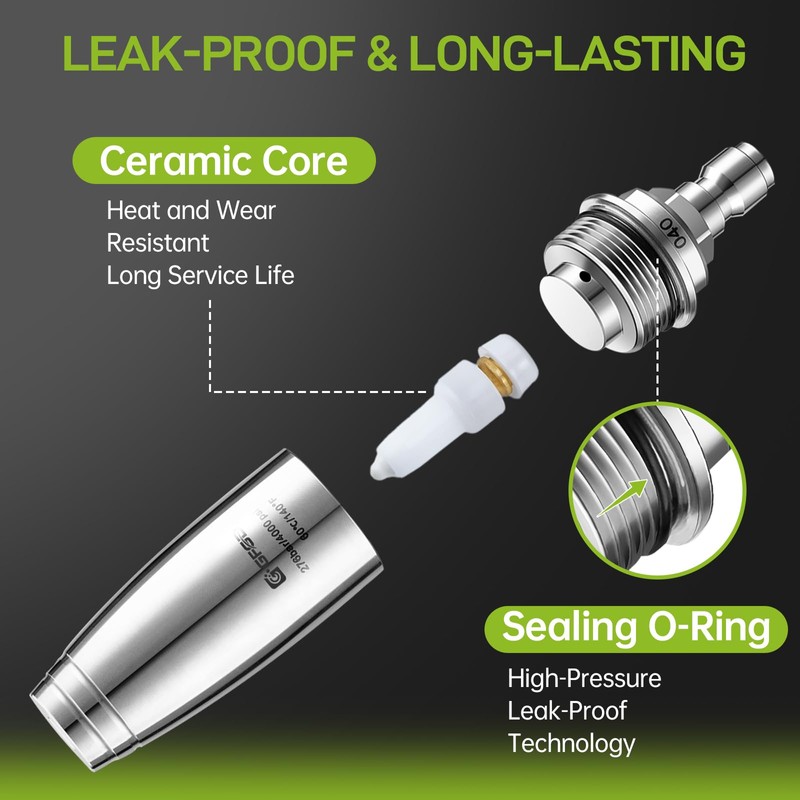 Stainless Steel Turbo Nozzle Pressure Washer 4000 PSI, 360° Rotating