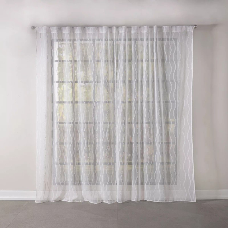 Vianney Cortina Translucida Para Cocina Tarento Blanca Vianney