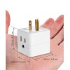Fosmon 3-Outlet Extender, 90 Degree Plug Outlet Adapter, Right Angle