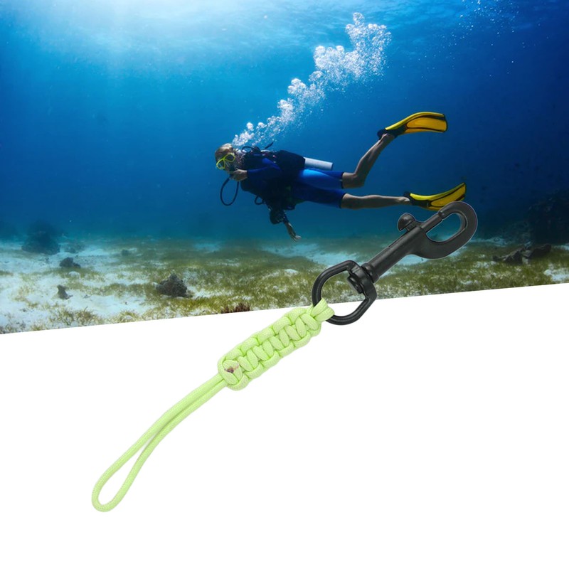 Hand Woven Diving Lanyard Anti Lost Strap Luminous Underwater Safety