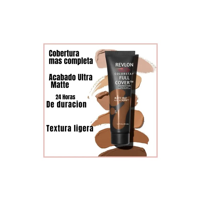 Base De Maquillaje Cobertura Total Revlon Spf10 105 Matte