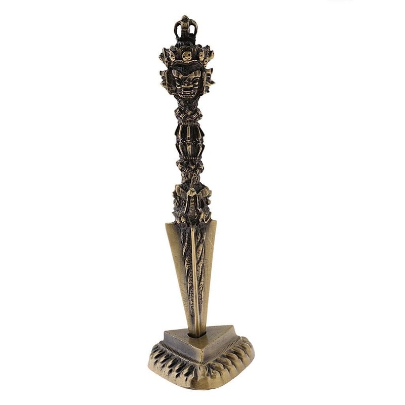 zalati Dorje Vajra Phurba with Base Tibetan Buddhism Alloy Nepal