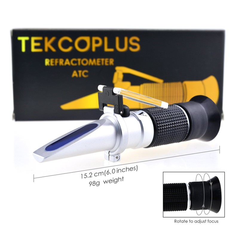 Honey Brix Tri-Scale Refractometer with ATC - Measures 58-90% Brix,